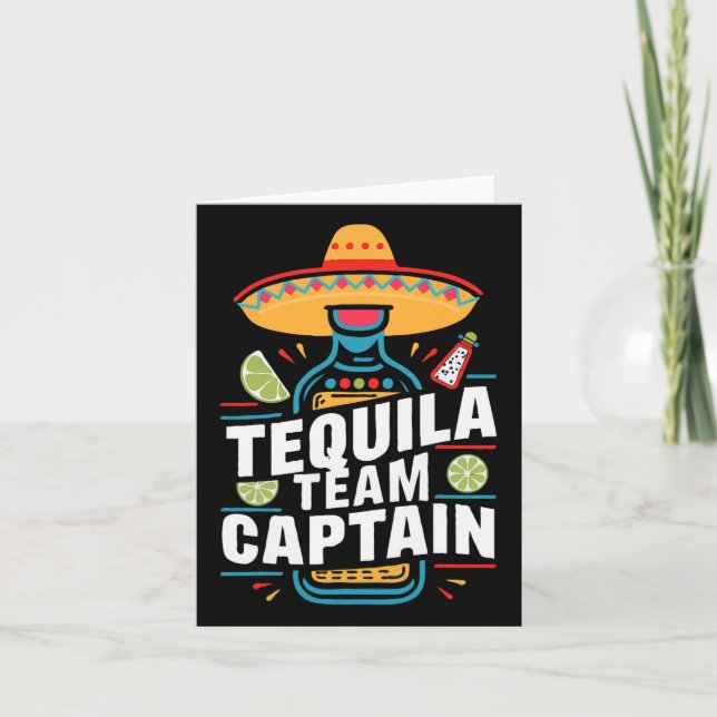 Tequila Team Captain Cinco De Mayo Party Fiesta Karte (Vorderseite)