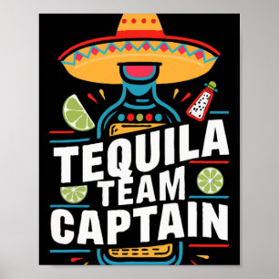 Tequila Team Kapitän Cinco De Mayo Party Fiesta Poster
