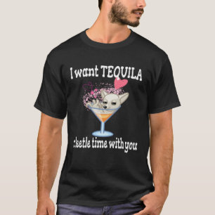 Tequila und betrunkener Chihuahua-Wortspiel T-Shirt