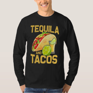 Tequila und Tacos mexikanische Küche Getränk Fiest T-Shirt