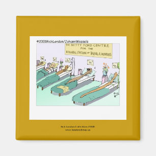 Tequila Worm Rehab Funny Cartoon Novelty Magnet