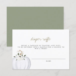 Tera - Boho Green Gold Diaper Raffle Ticket Einladung