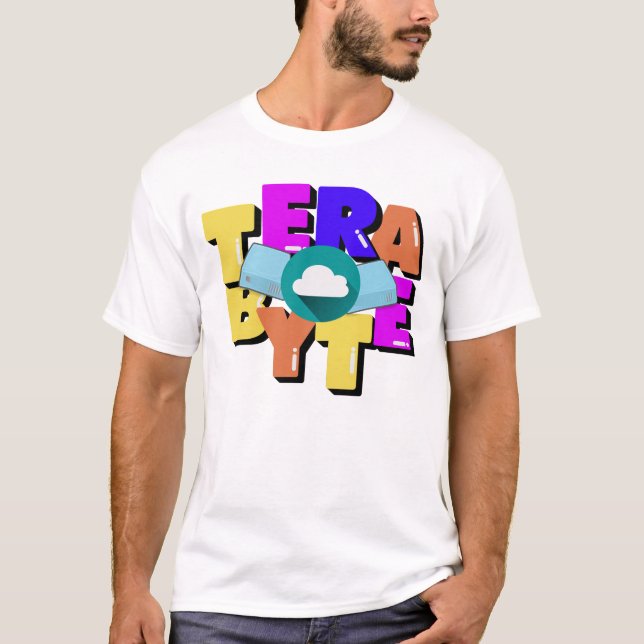 Terabyte-Datenspeichergröße  T-Shirt (Vorderseite)