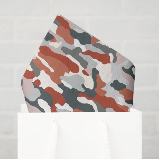 Teracotta Camouflage Seidenpapier (Geschenktüte)