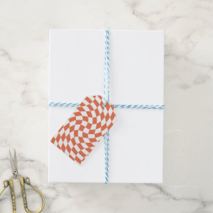 Teracotta Wedding Collection Karo überprüft Geschenkanhänger