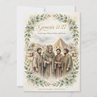 Terah-Kunst-Sammelkart 5x7 - Genesis 11:27 Einladung