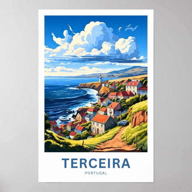 Terceira Portugal Travel Print Poster (Vorne)