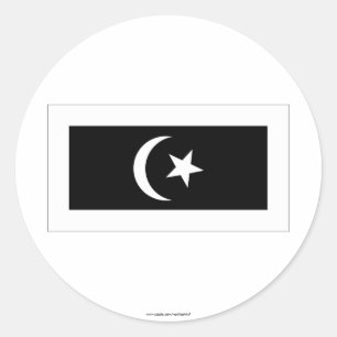 Terengganu Flagge Runder Aufkleber