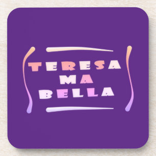 Teresa Bella aus ihren gemischten Farben Karte P Getränkeuntersetzer