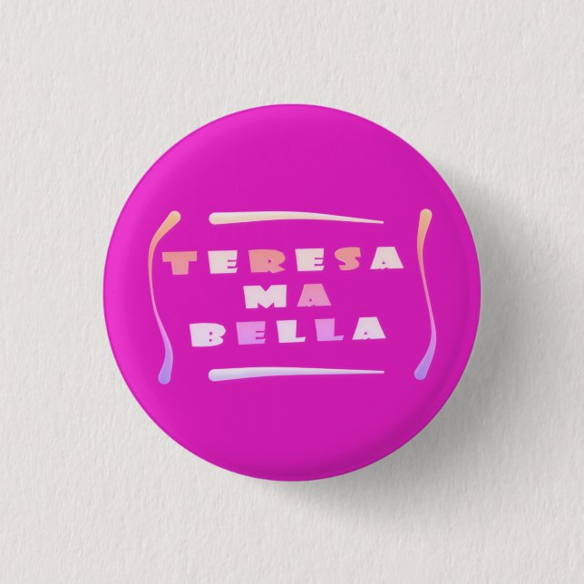 Teresa Bella aus ihren Mischfarben Coffee Tasse Button (Vorderseite)