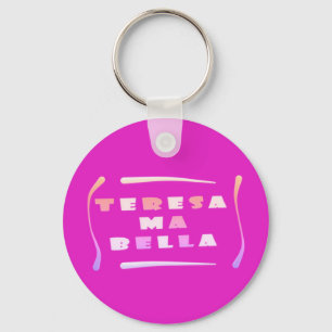 Teresa Bella aus ihren Mischfarben Coffee Tasse Schlüsselanhänger