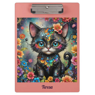 TERESA ~ Niedlich Black Cat ~ Klemmbrett