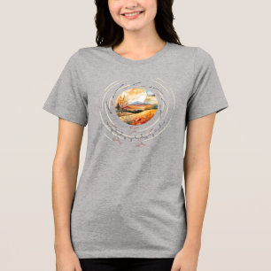 TERESA-Peptid, Moon3 mit benutzerdefiniertem Text, Tri-Blend Shirt