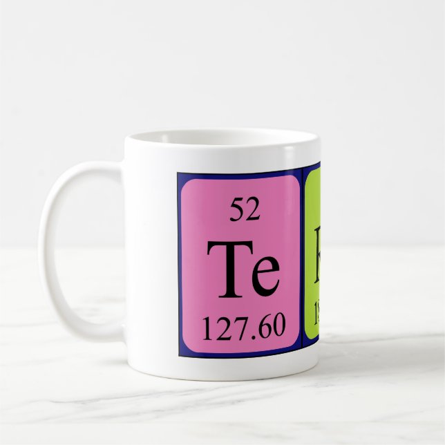 Terese Namen-Tasse periodischer Tabelle Kaffeetasse (Links)