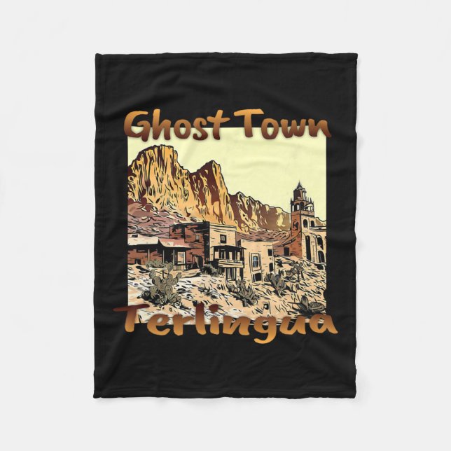 Terlingua Ghost Town Texas Ein einzigartiger Urlau Fleecedecke (Vorderseite)
