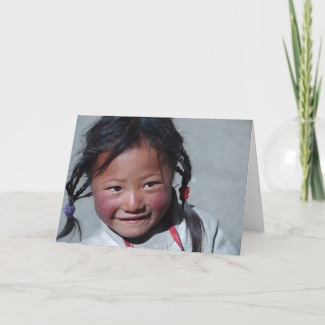 Terma Grundlagen-Mädchen Notecard- freier Raum Karte (Vorderseite)