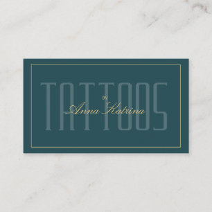 Termin beim Premium-Tätowierer für Luxus-Tattoos Visitenkarte