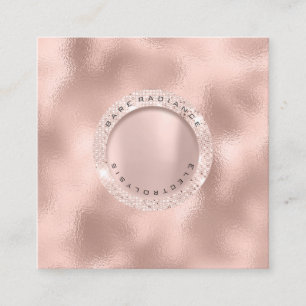 Termin Card Elektrolyse Rose Glitzer Blush Telefonnummerkarte
