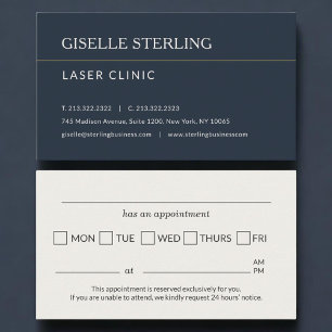 Termin-Erinnerung für die Laserklinik Terminkarte