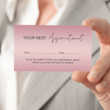 Termin Karte aus Roségold 