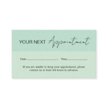 Termin Karte in Meeresgrün