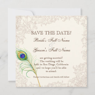 Termin vormerken - Vintage Pfau & Radierungen Save The Date