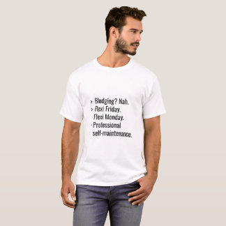 Terminal Style Flexi Freitag und Montag Humor T-Shirt