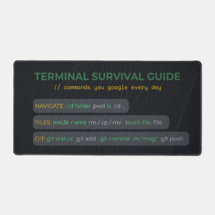 Terminal Survival Guide Befehle, die Sie jeden Tag Schreibtischunterlage