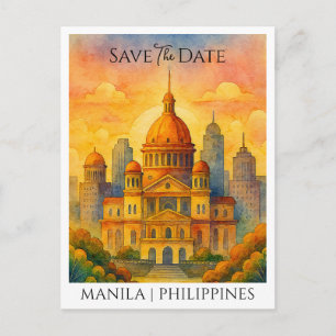 Terminankündigung Manila Philippinen Postkarte