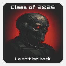 Terminator Schädel Abschlussklasse 2026 Sci-Fi