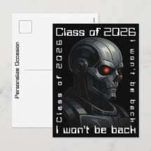 Terminator Skull Graduation Class of 2026 Design
