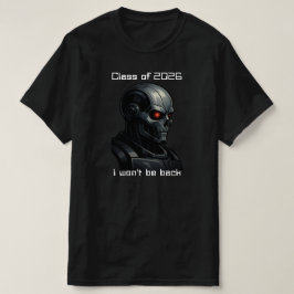 Terminator Skull Graduation Class of 2026 Metallic T-Shirt