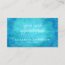 Termine für türkisfarbene Wasserfarben - Visitenka