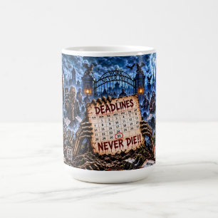 Termine sterben nie Halloween Zombie 15 oz Tasse