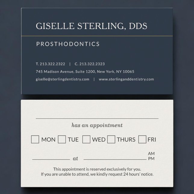 Terminerinnerung für Prothetik-Praxis Terminkarte (Von Creator hochgeladen)
