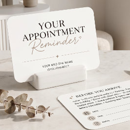 Terminerinnerung Taupe Minimal Spa Design