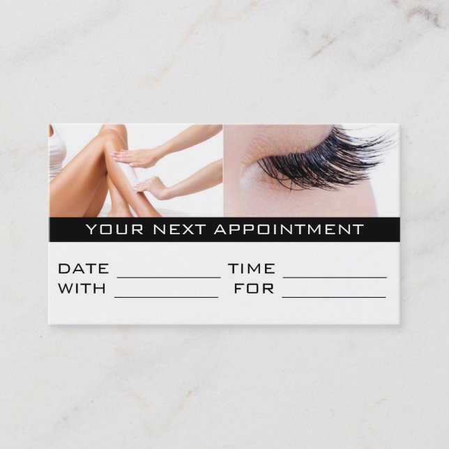 Terminierungskarte Lashes Wachsalon Wellness-Cente Terminkarte (Vorderseite)