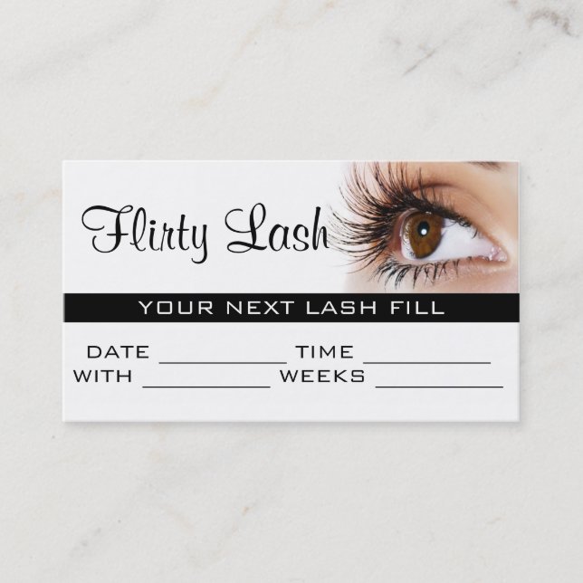 Terminierungskarte Make-up Lash Extensions Salon Terminkarte (Vorderseite)