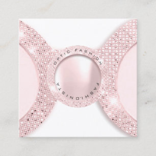 Terminierungskarte Optische Rose Glitzer Pearl Telefonnummerkarte