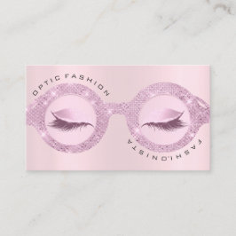 Terminierungskarte Optische Rose Pink Glam Brille Telefonnummerkarte