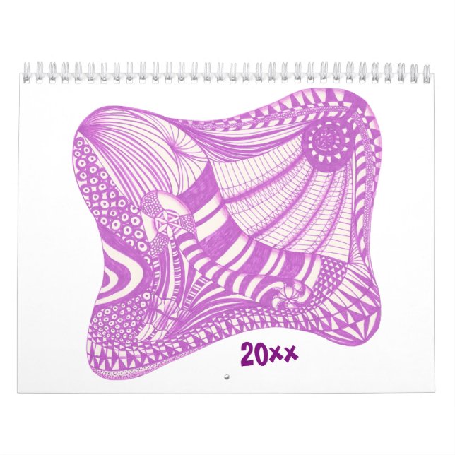 Terminkalender für abstrakte Designs Zeichnungen v Kalender (Titelbild)