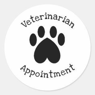 Terminkalender für Veterinäre Runder Aufkleber