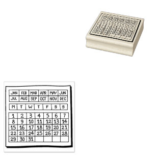 Terminkalender Gummistempel