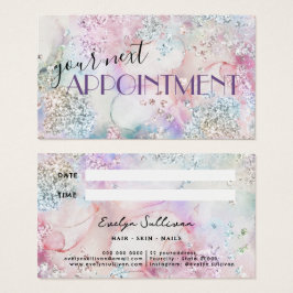 Terminkarte für den Glitzer des Irisierenden Aquar