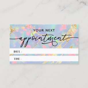 Terminkarte für elegante Opal-Textur Visitenkarte