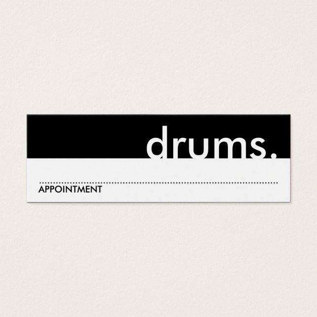 Terminkarte für Musikstunden (Vorderseite)