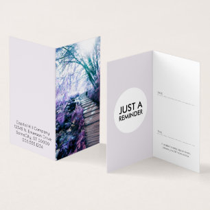 Terminkarte für verzauberte Trasse Visitenkarten