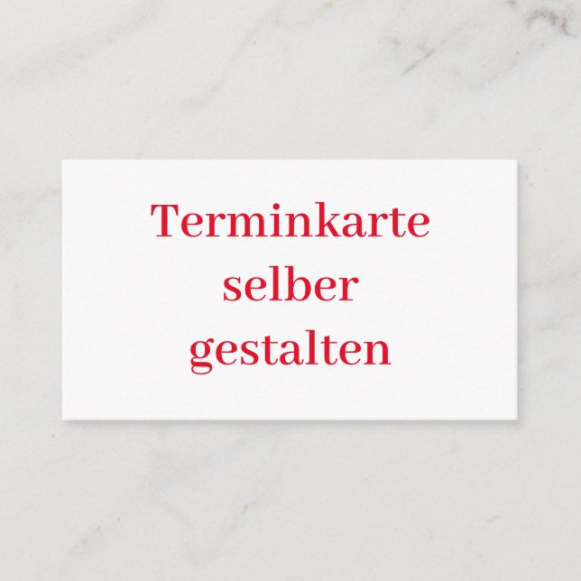 Terminkarte Vorlage (Vorderseite)