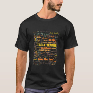 Terminologie für Tischtennis T-Shirt