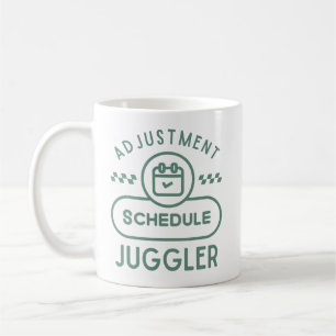 Terminplan-Jongleur für Anpassungen Kaffeetasse